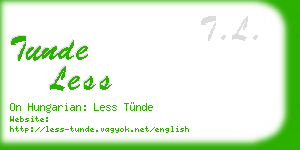 tunde less business card